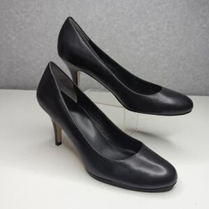 New Cole Haan Black Leather Pumps 7 Heels Classic Business Career Shoes